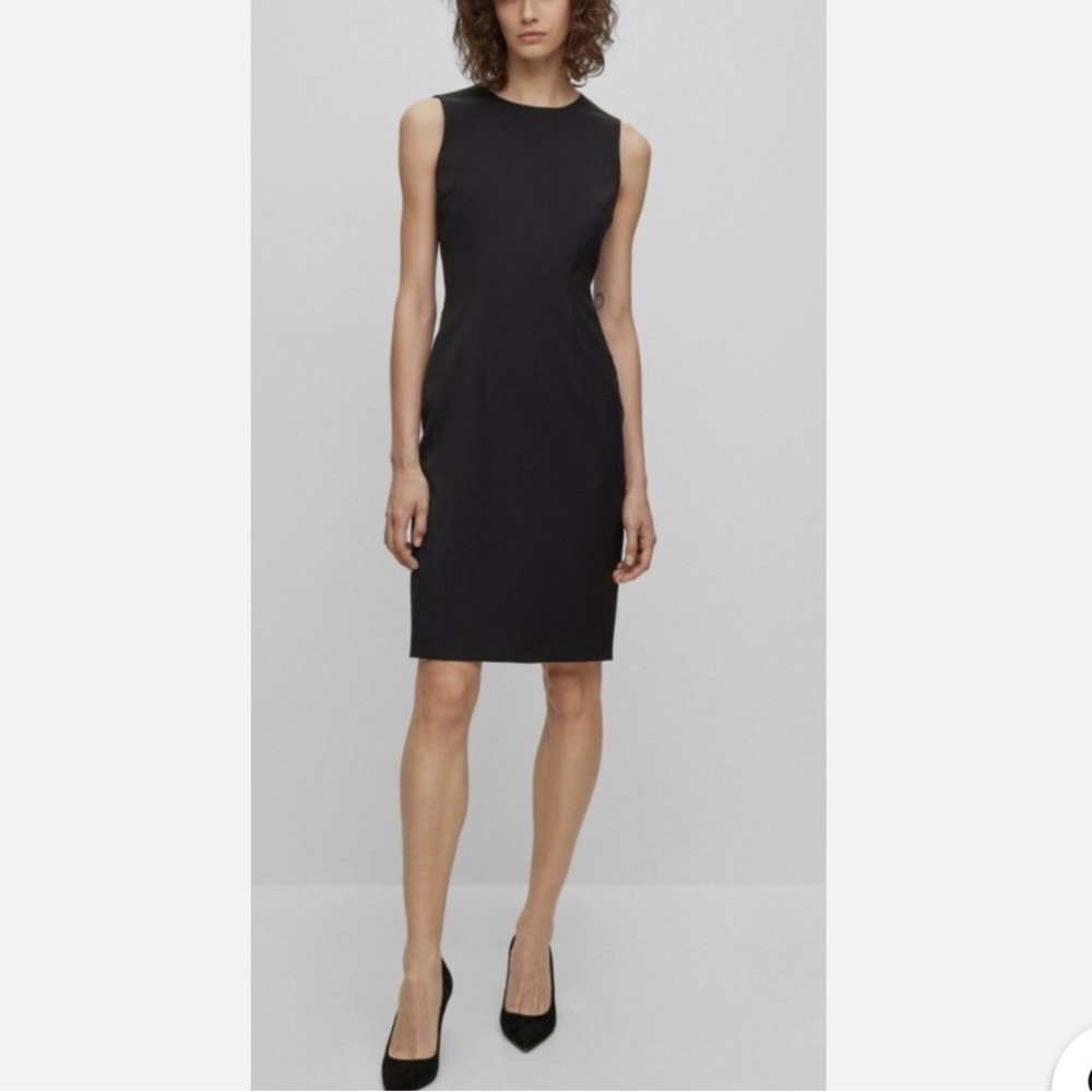 Hugo Boss Denesa Piped sheath midi dress